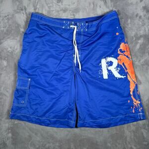 Polo Ralph Lauren Swim Trunks Blue Graphic Logo Board Shorts XXL